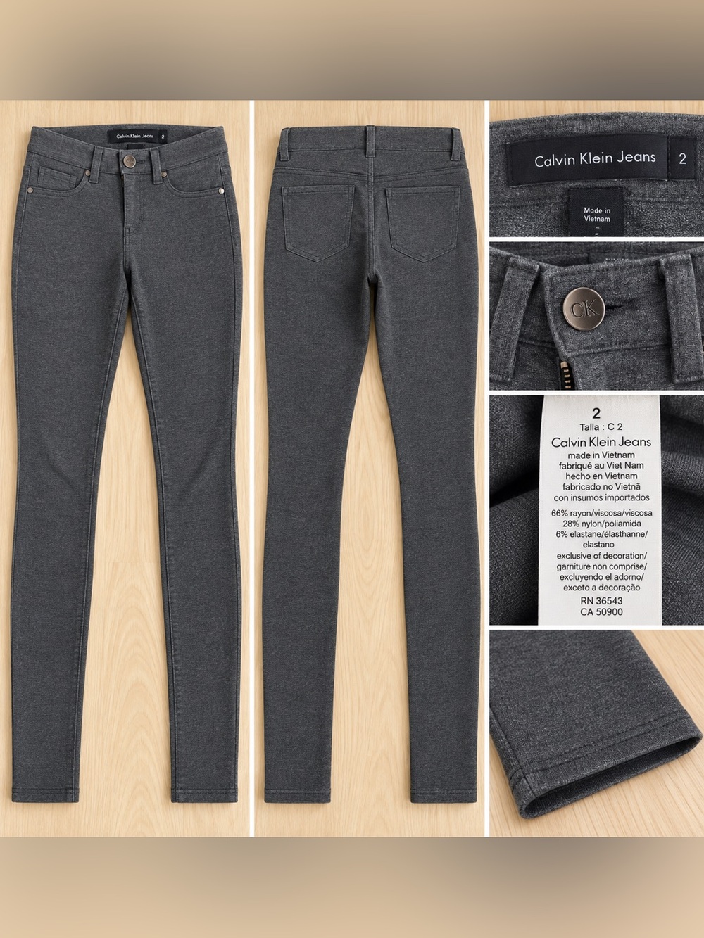 Calvin Klein Jeans Women's Charcoal Gray Skinny Jeans